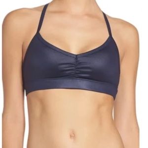 ALO YOGA Sunny Strappy Bra in Navy Blue